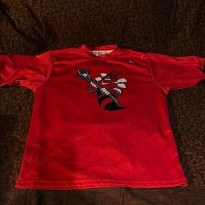 Kids Red Graphic Lacrosse T-Shirt